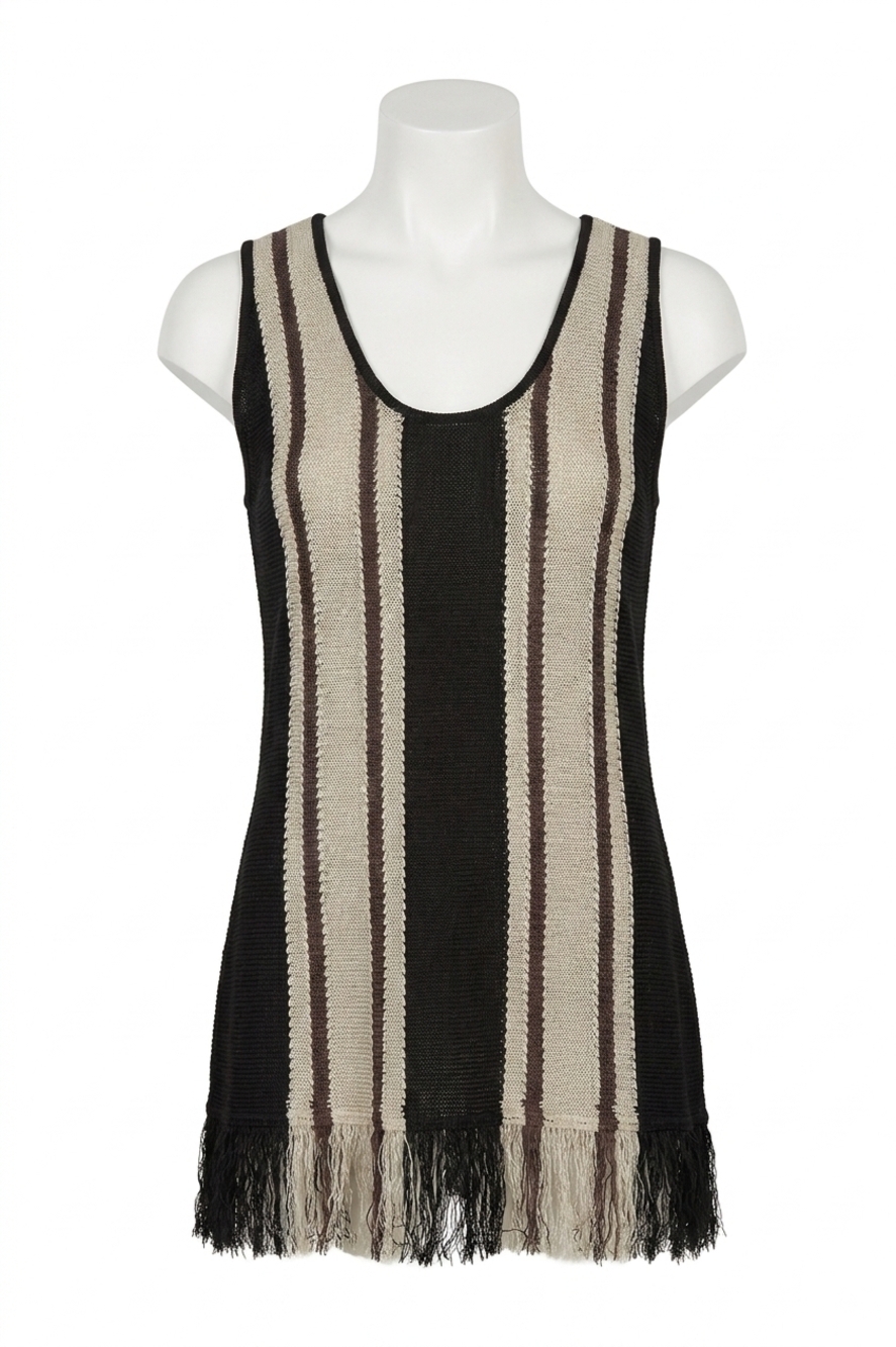NEW RAILS martina top in espresso stripe